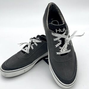 HUK Mania Men's Size 12 Boat Shoe Grey Two Tone Slip On Sneakers Casual Shoes